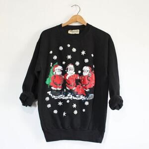 Vintage Santa Claus Christmas Sweatshirt Medium